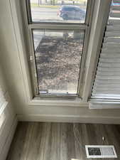 Detailed view of wood finished floors