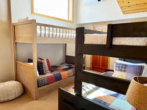 Bedroom 4 featuring both bunk beds, double bed on bottom. AC