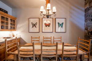 Dining room and wet bar