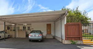 View of vehicle parking featuring entry steps