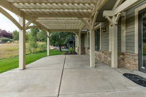 View of patio / terrace with a pergola