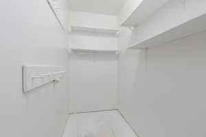 View of walk in closet
