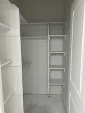 View of walk in closet