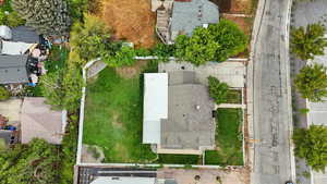 Aerial view of residential area