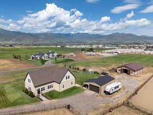 View of rural area with a mountainous background