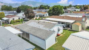 Aerial view of residential area