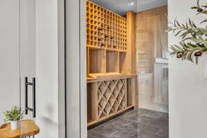 View of wine cellar