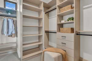 View of walk in closet