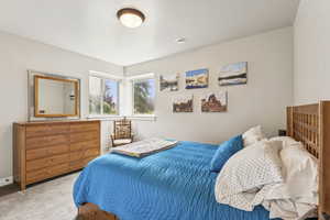 View of carpeted bedroom