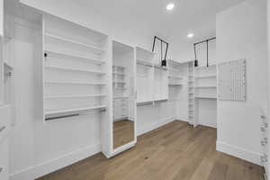 Spacious closet featuring light wood finished floors