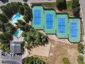 Aerial view of property and surrounding area