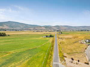Mountain view with rural landscape