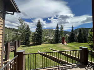 View of green lawn