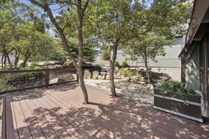 View of wooden terrace