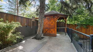 View of outside gazebo