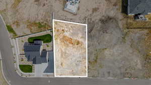 Aerial view of property's location with property boundaries highlighted