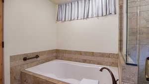 Bathroom with a garden tub