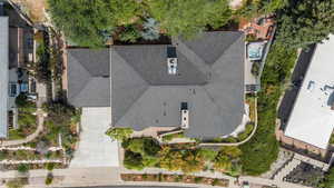 View from above of property