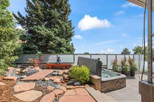 View of patio / terrace with a wooden deck