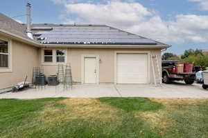 Garage with solar panels