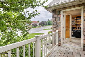 View of balcony. Access to office and bedroom