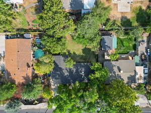 Aerial view of residential area