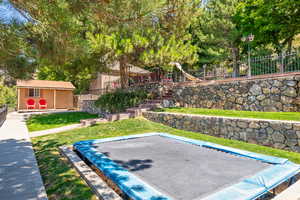 Surrounding community with a shed