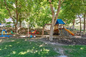 View of community jungle gym