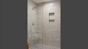 Bathroom with walk in shower