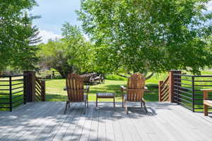 View of wooden terrace