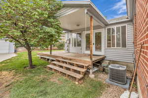Deck with a lawn