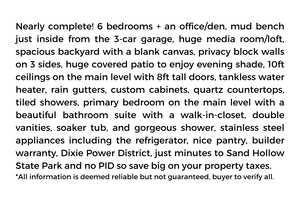 View of miscellaneous listing collateral