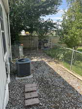 View of yard with a gate