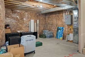 View of unfinished below grade area