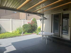 View of new covered patio/courtyard