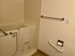Bathroom with walk in jetted tub/shower