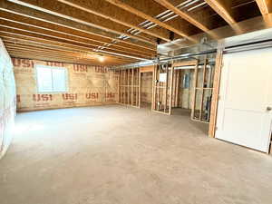 View of below grade area