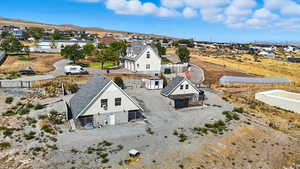Aerial view of residential area