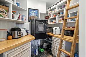 Pantry with 2nd level shelving