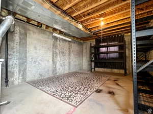 View of unfinished below grade area