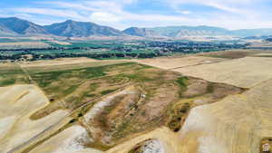 View of mountain background with rural landscape
