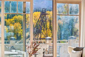 Detailed view of a tree filled landscape