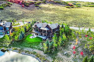 View from above of property featuring a nearby body of water