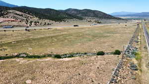 Bird's eye view of  mountain backdrop along I-15