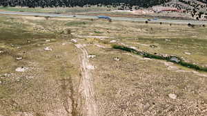 Aerial view of property's location featuring rural landscape along I-15
