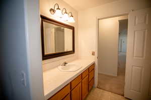 Bathroom featuring vanity