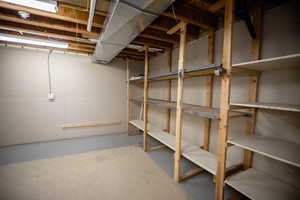 View of unfinished below grade area