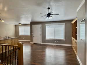 At the heart of the home is this spacious great room deigned for comfort and gatherings