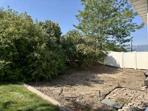 View of potential garden area