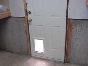 Detailed view of concrete floors